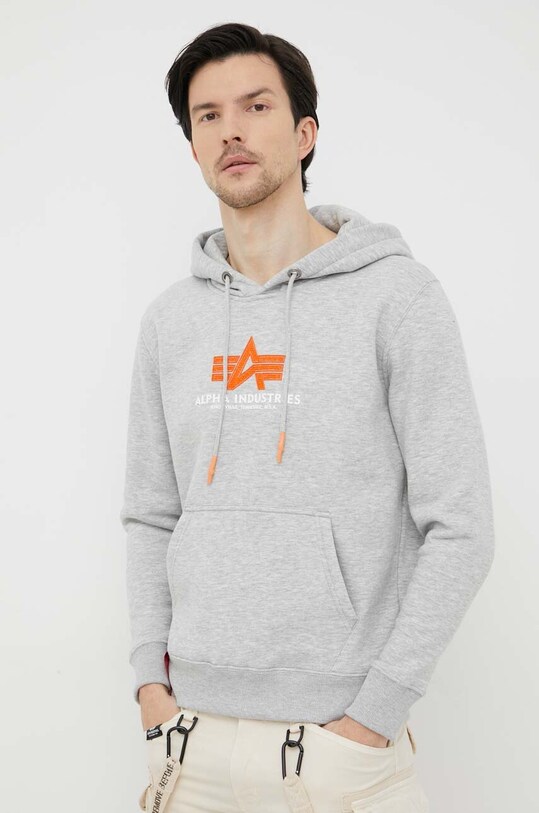 Кофта Alpha Industries с капюшоном серый 178312RB.17