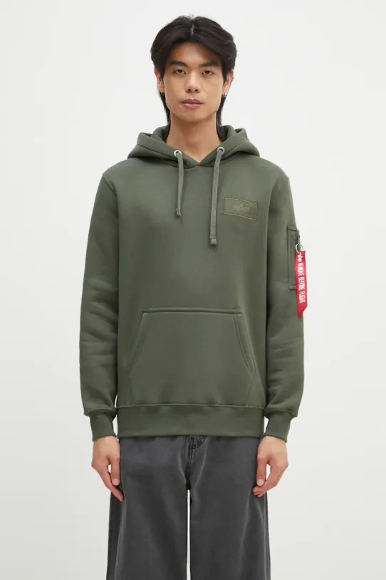 Alpha Industries bluză cu gluga verde 178318.03