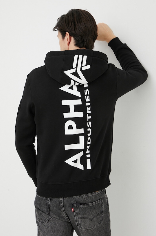 Alpha Industries bluză print negru 178318.03