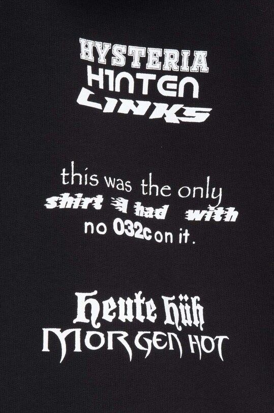 Bavlnená mikina 032C Content Maxi Hoodie SS23.C.2040 čierna SS23