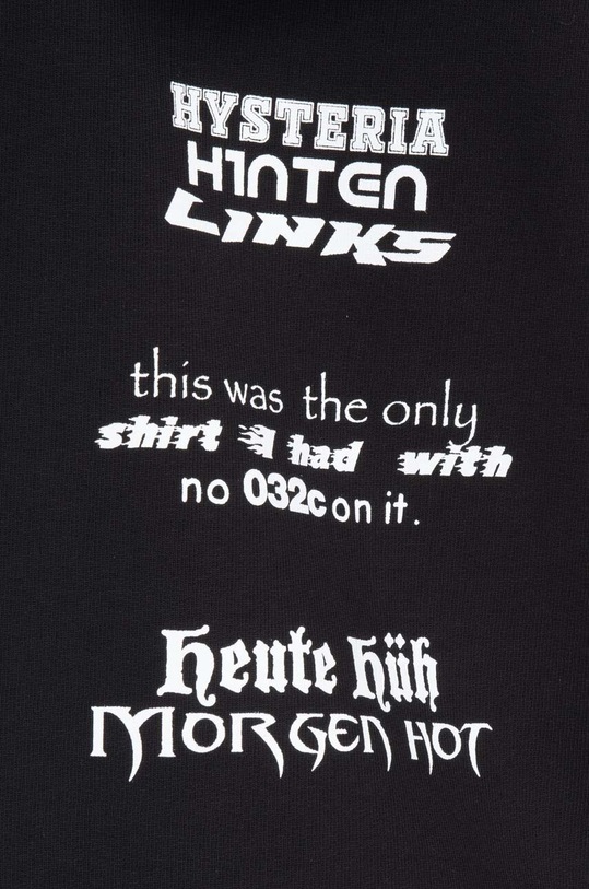 Bavlněná mikina 032C Content Maxi Hoodie SS23.C.2040 černá SS23