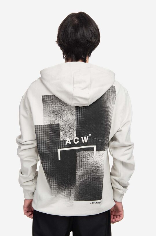 Одежда Хлопковая кофта A-COLD-WALL* Brutalist Hoodie ACWMW094 серый