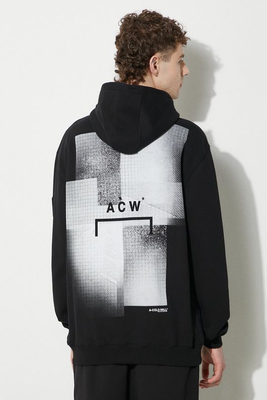 A-COLD-WALL* bluza bawełniana Brutalist Hoodie nadruk czarny ACWMW094