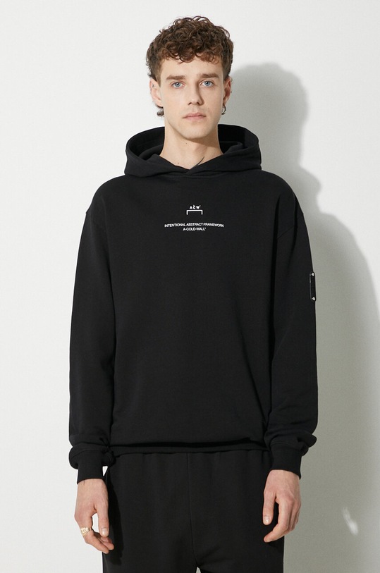 Odzież A-COLD-WALL* bluza bawełniana Brutalist Hoodie ACWMW094 czarny