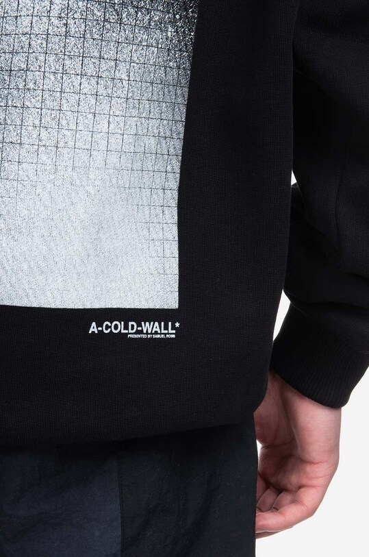 Bavlnená mikina A-COLD-WALL* Brutalist Hoodie ACWMW094 čierna