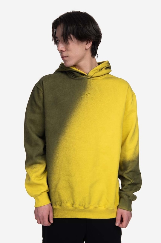 A-COLD-WALL* bluza bawełniana Gradient Hoodie z kapturem żółty ACWMW100