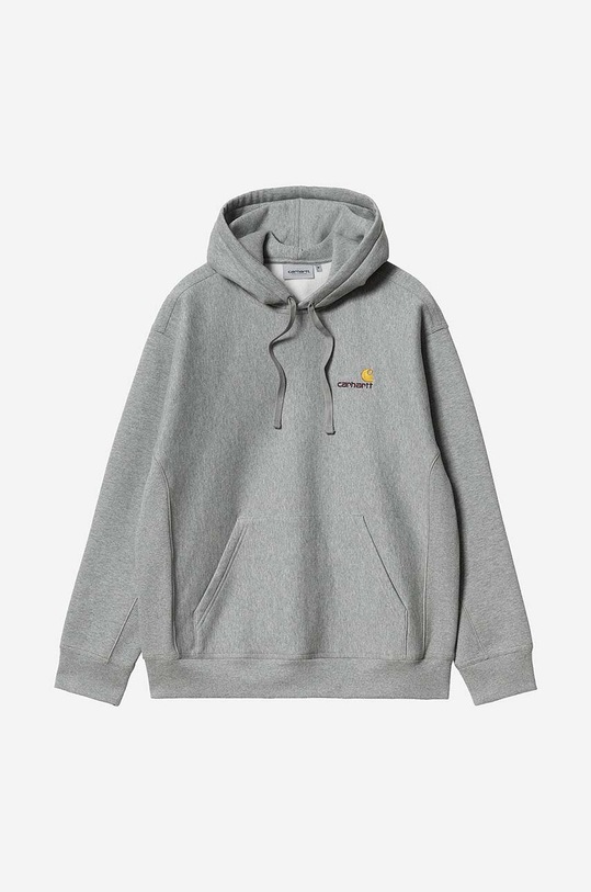Carhartt WIP felpa Hooded American Script Sweat I028279 grigio SS23