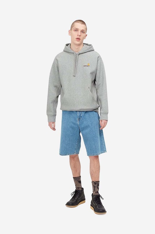 Abbigliamento Carhartt WIP felpa Hooded American Script Sweat I028279 grigio