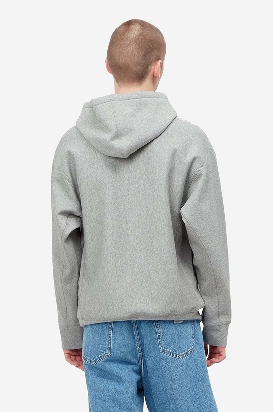 Carhartt WIP felpa Hooded American Script Sweat I028279 grigio