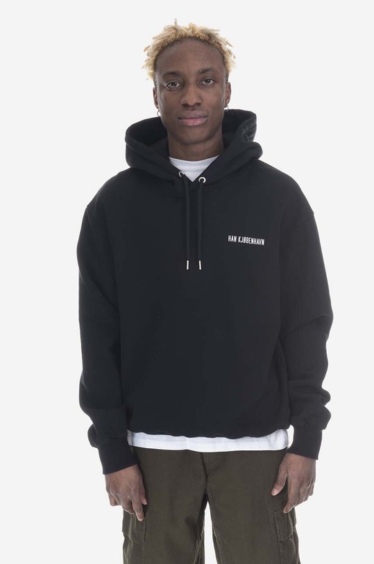 Han Kjøbenhavn cotton sweatshirt Logo Print Regular Hoodie cotton black M.132863