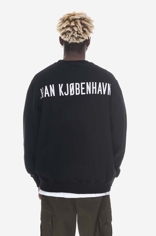 Clothing Han Kjøbenhavn cotton sweatshirt Logo Print Regular Crewneck M.132867 black