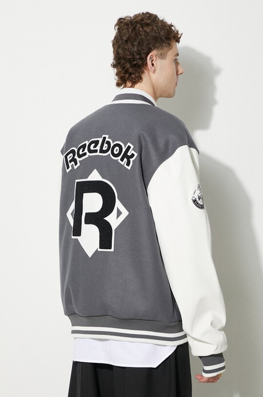 Abbigliamento Reebok Classic giubbotto bomber in misto lana Res V Jacket HS7142 grigio