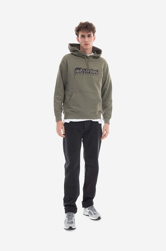 Napapijri cotton sweatshirt NA4GZH.GAE green SS23