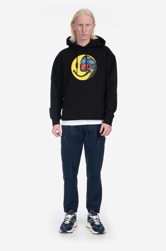 Market hanorac de bumbac x Smiley Conflicted Hoodie 397000469.0001 negru SS23