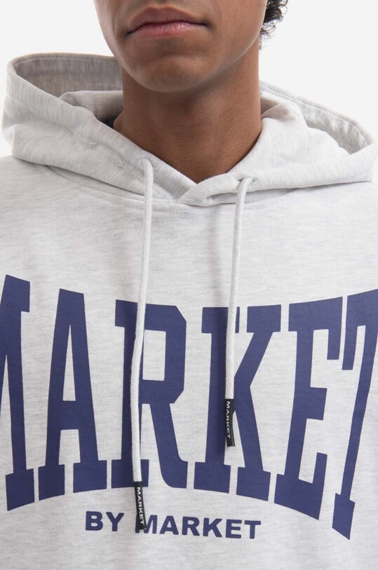 Бавовняна кофта Market Persistent Logo Hoodie 397000470.0016 сірий
