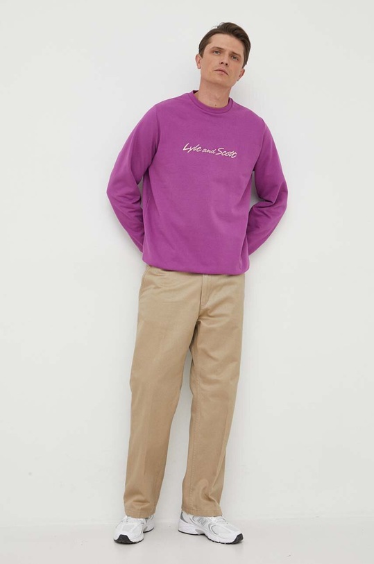 Lyle & Scott felpa in cotone senza rosa ML1834V.W830
