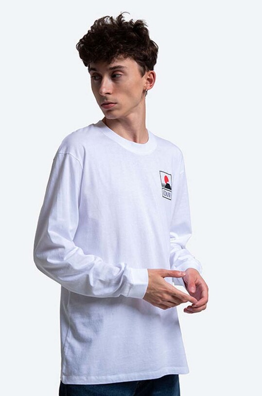 Edwin cotton sweatshirt Sunset On Mt Fuji I025875.0267 white