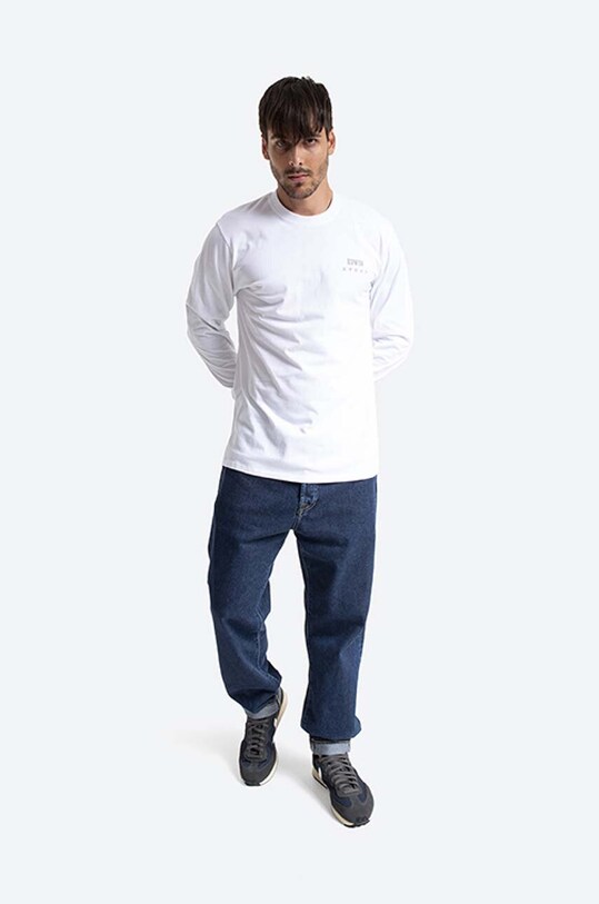 Edwin cotton sweatshirt Logo Chest I028563.0267 white SS23