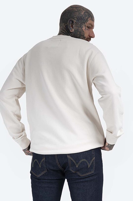 Clothing Edwin cotton sweatshirt Base Crew I025854.WHW67 white