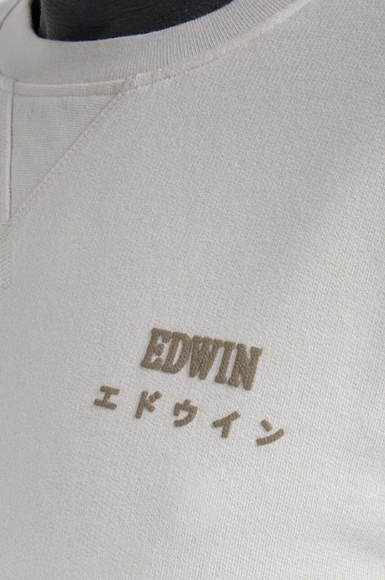 Edwin cotton sweatshirt Base Crew white I025854.WHW67