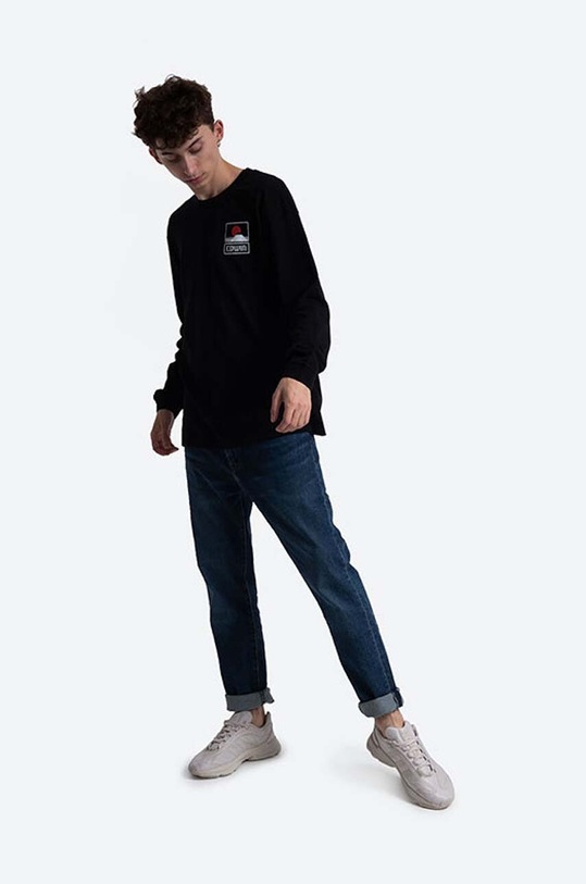 Edwin cotton sweatshirt Sunset On Mt Fuji I025875.8967 black SS23
