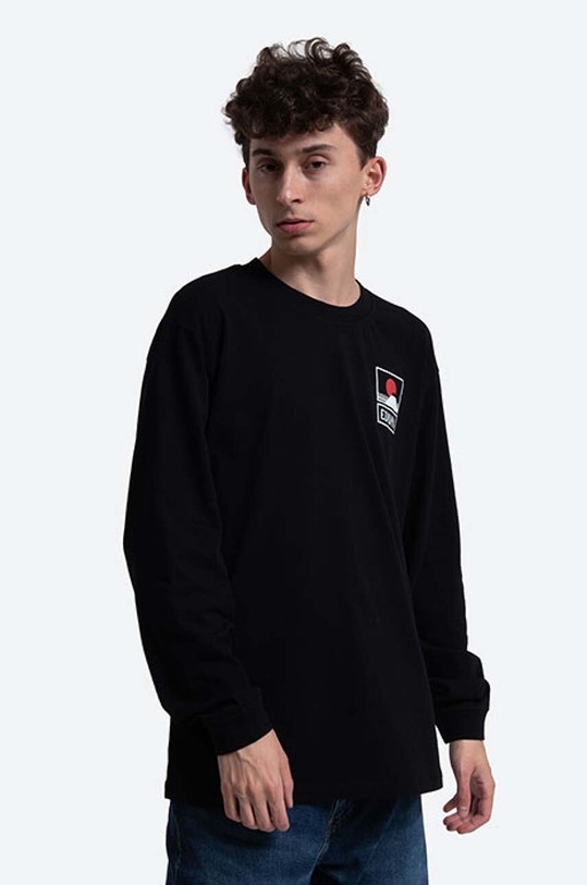 Edwin cotton sweatshirt Sunset On Mt Fuji I025875.8967 black
