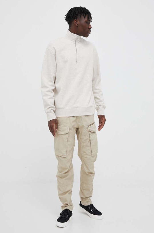 Βαμβακερή μπλούζα Samsoe Samsoe M23200029 μπεζ SS23