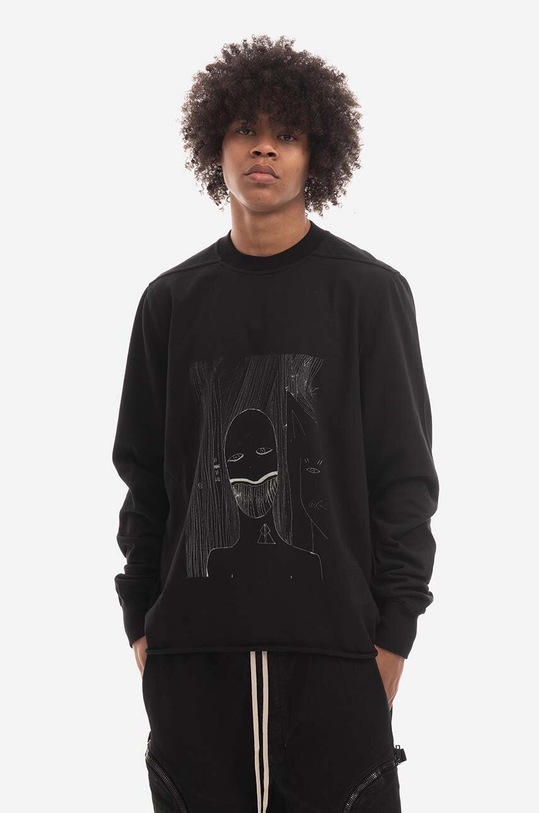 Rick Owens cotton sweatshirt cotton black DU02B4279.RIGEP2.BLACK