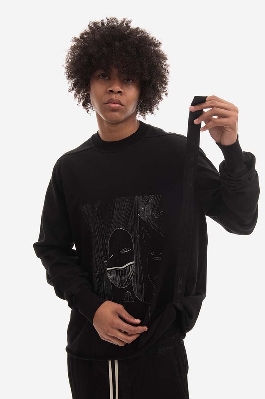 Rick Owens cotton sweatshirt DU02B4279.RIGEP2.BLACK