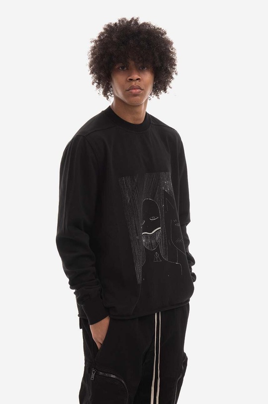 Rick Owens cotton sweatshirt DU02B4279.RIGEP2.BLACK