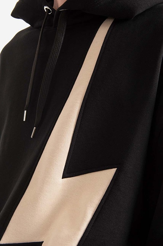 Бавовняна кофта Neil Barett Easy Hooded Sweatshirt чорний BJS059.S500C.1343