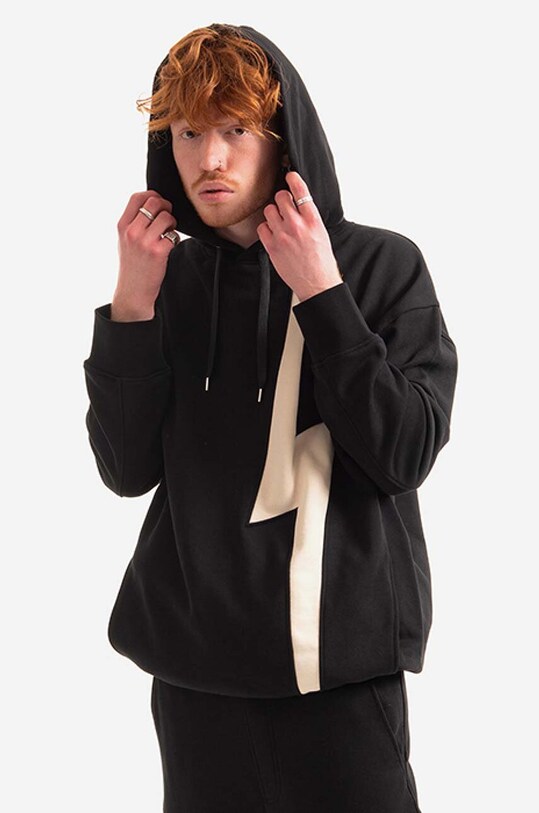 Neil Barett bluza bawełniana Easy Hooded Sweatshirt BJS059.S500C.1343 czarny