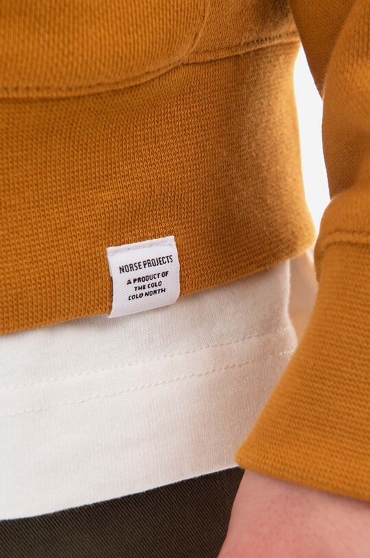 Norse Projects cotton sweatshirt Vagn Classic yellow N20.1276.8127