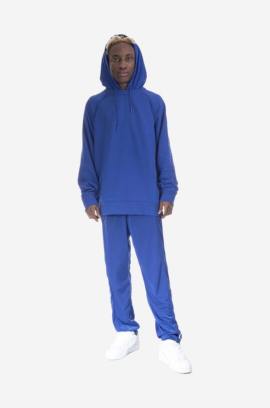 adidas Originals pamut melegítőfelső Premium Essentials Crinkle Nylon Hoodie HR5456 kék SS23