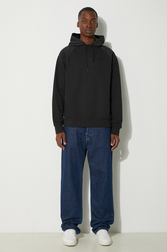 adidas Originals bluza bawełniana Trefoil Essentials Hoodie HR8673 czarny SS23