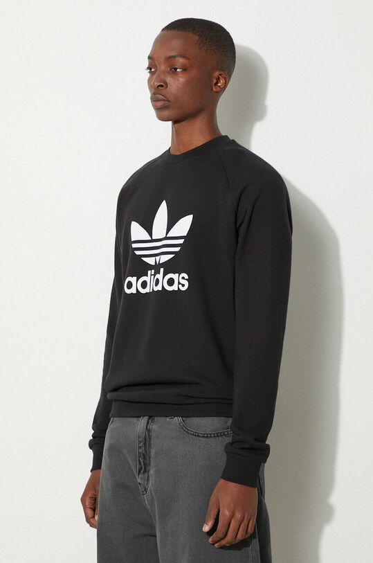 Bavlnená mikina adidas Originals Adicolor Classics Trefoil Crewneck čierna IA4854