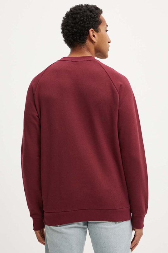 Oblečení Bavlněná mikina adidas Originals IA4856 burgundské