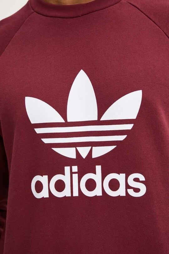 adidas Originals bluza bawełniana Adicolor Classics Trefoil Crewneck Sweatshirt IA4856 bordowy