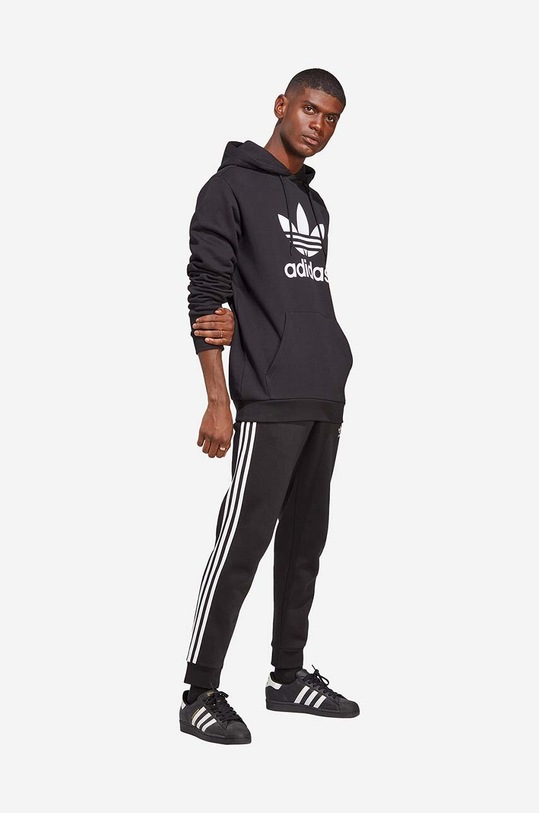 Pamučna dukserica adidas Originals Adicolor Classics Trefoil Hoodie IA4883 crna SS23