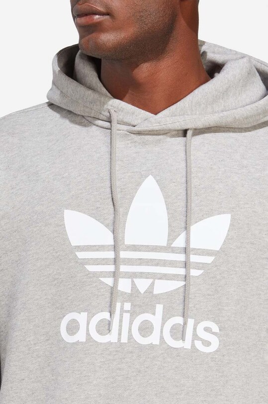 Bavlnená mikina adidas Originals Adicolor Classics Trefoil Hoodie IA4884 sivá