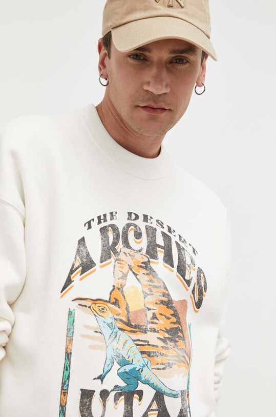 Μπλούζα Abercrombie & Fitch μπεζ KI122.3110.100