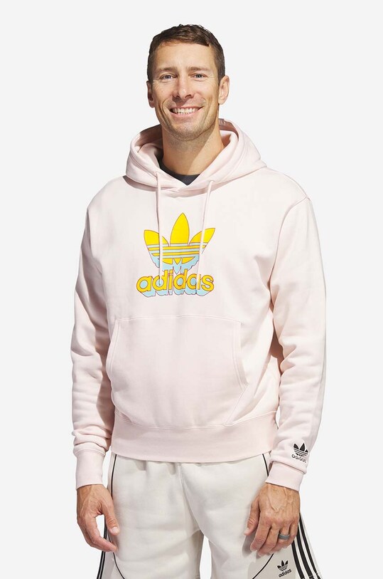 Μπλούζα adidas Originals εμπριμέ ροζ IC5567