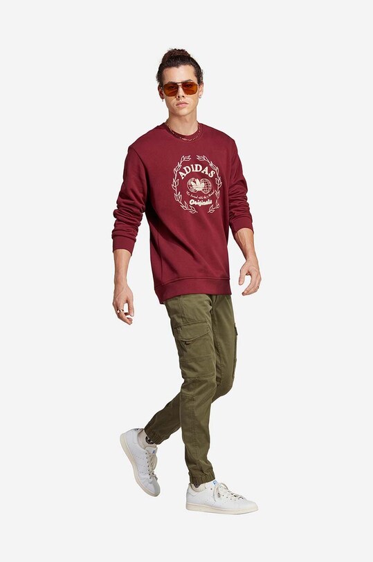 Bavlněná mikina adidas Originals IC5770 červená SS23