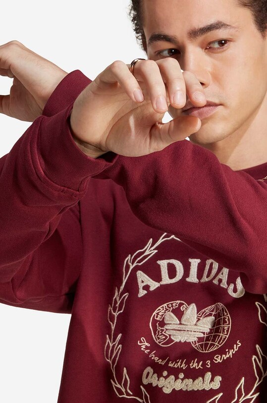 Bavlněná mikina adidas Originals IC5770 červená