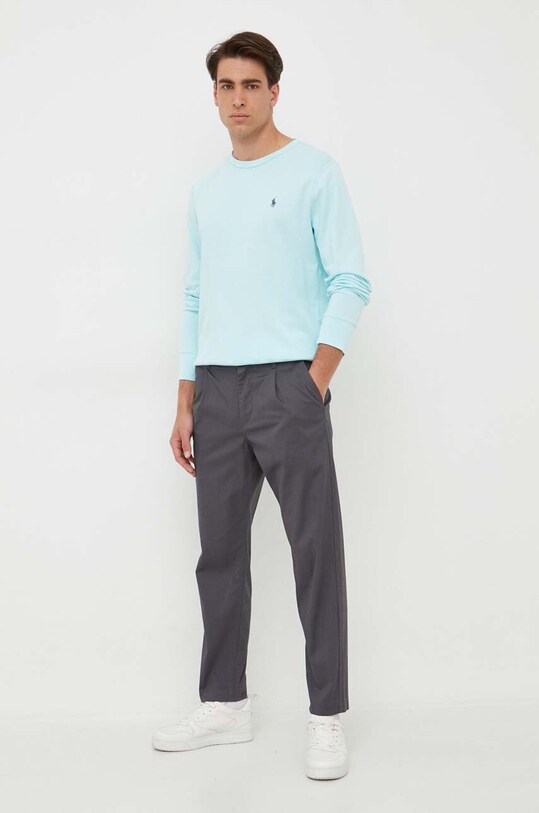 Βαμβακερή μπλούζα Polo Ralph Lauren 710899996 μπλε SS23