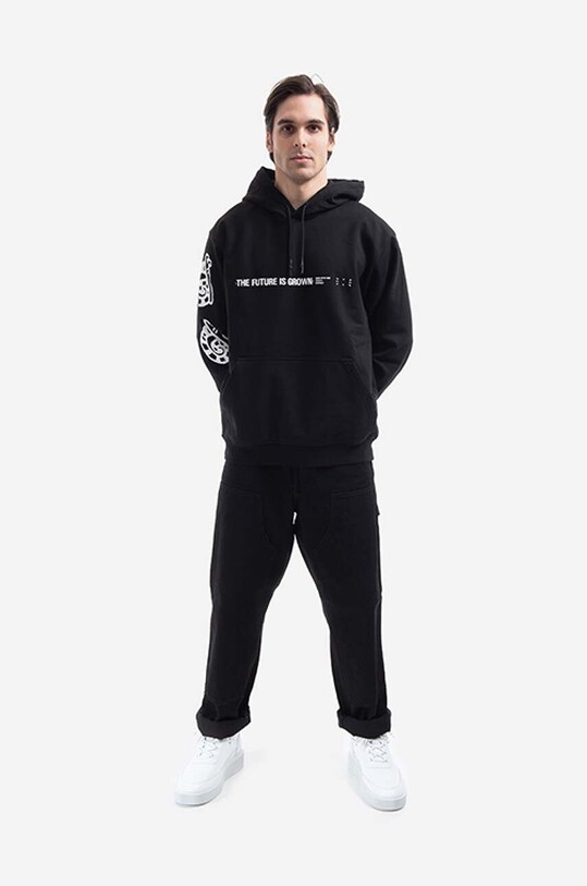 MCQ felpa in cotone Manifesto 624727RST751000 nero SS23