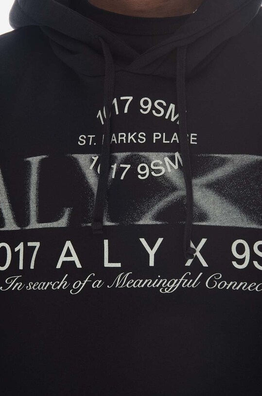 Bavlnená mikina 1017 ALYX 9SM Printed Logo Treated čierna AAUSW0175FA02