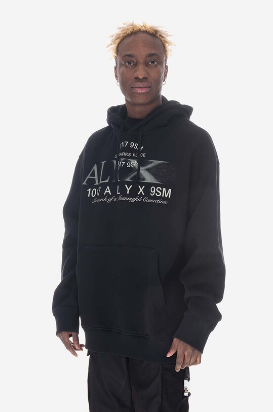 Bavlnená mikina 1017 ALYX 9SM Printed Logo Treated AAUSW0175FA02 čierna