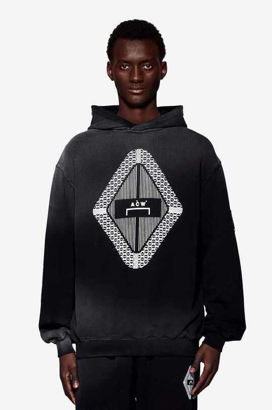 A-COLD-WALL* bluza bawełniana Gradient Hoodie ACWMW126 czarny SS23