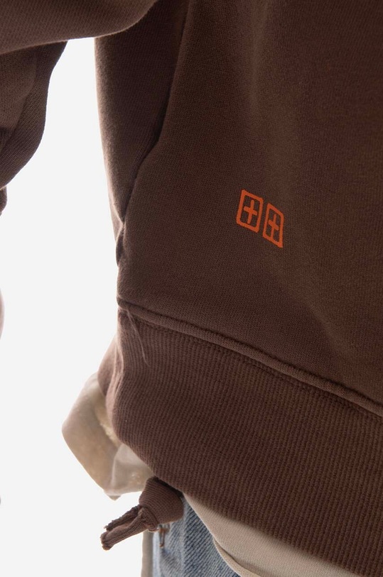 Bavlnená mikina KSUBI MPS23FL017 hnedá SS23